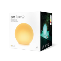 Eve Flare - přenosná inteligentní LED lampa s technologií Apple HomeKit, odolnost vůči vodě IP65 a bezdrátové nabíjení, Bluetoot